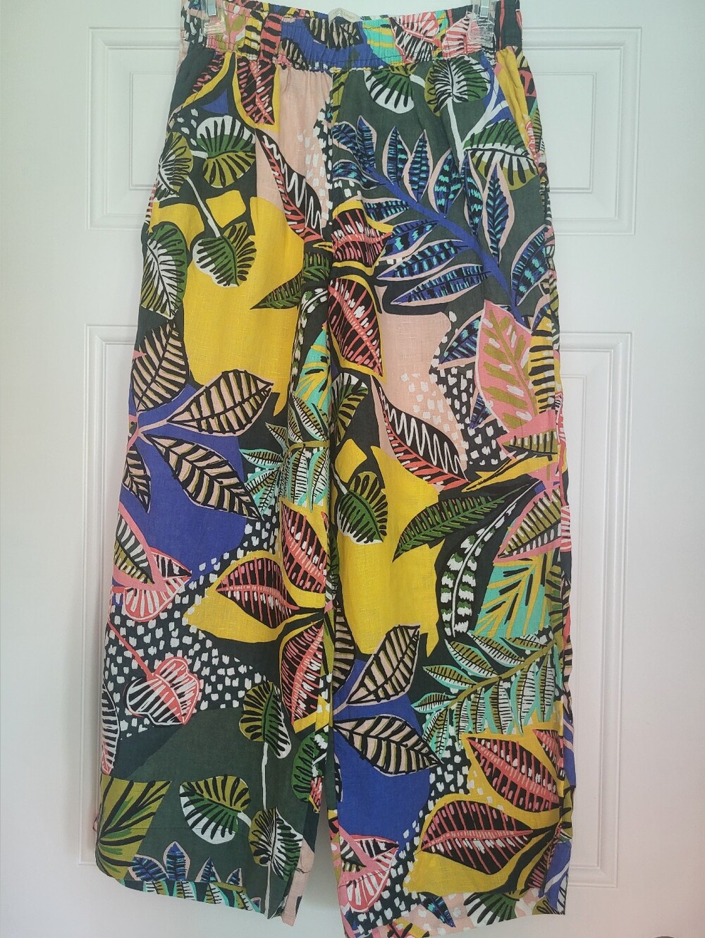 Cynthia Rowley Women’s Multicolor Tropical Print Linen Pants